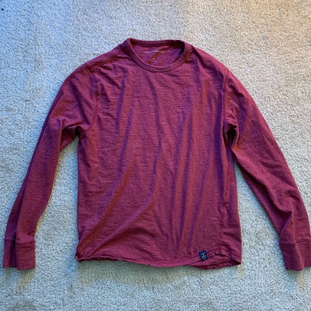 Lucky Brand Red Long-sleeve Tee